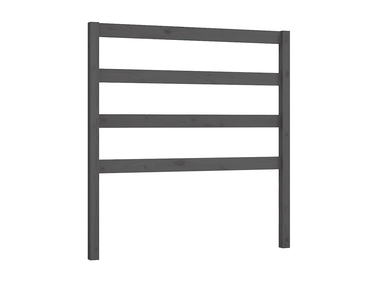 Hoofdbord 96x4x100 cm massief grenenhout grijs