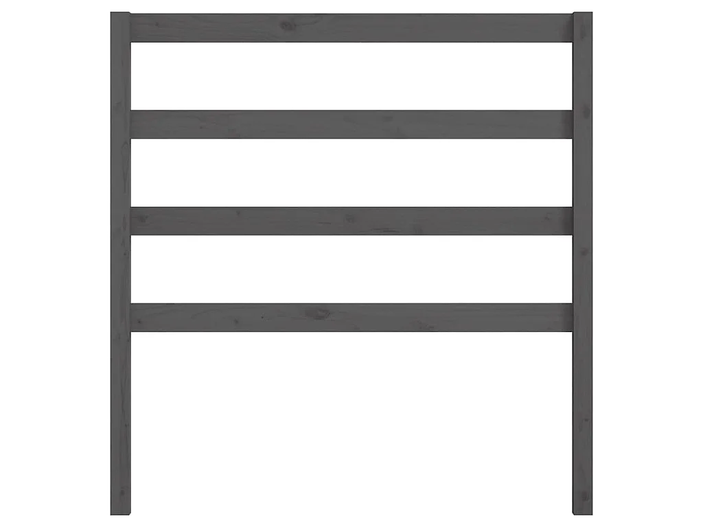 Tête de lit Gris 96x4x100 cm Bois massif de pin