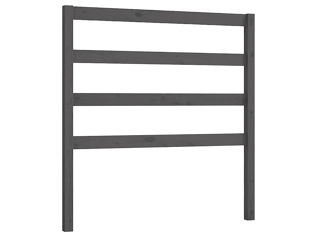 Tête de lit Gris 96x4x100 cm Bois massif de pin