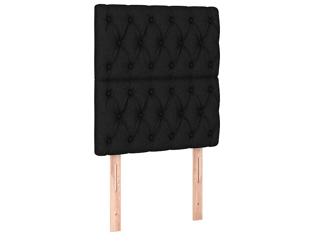 Têtes de lit 2 pcs Noir 80x7x78/88 cm Tissu