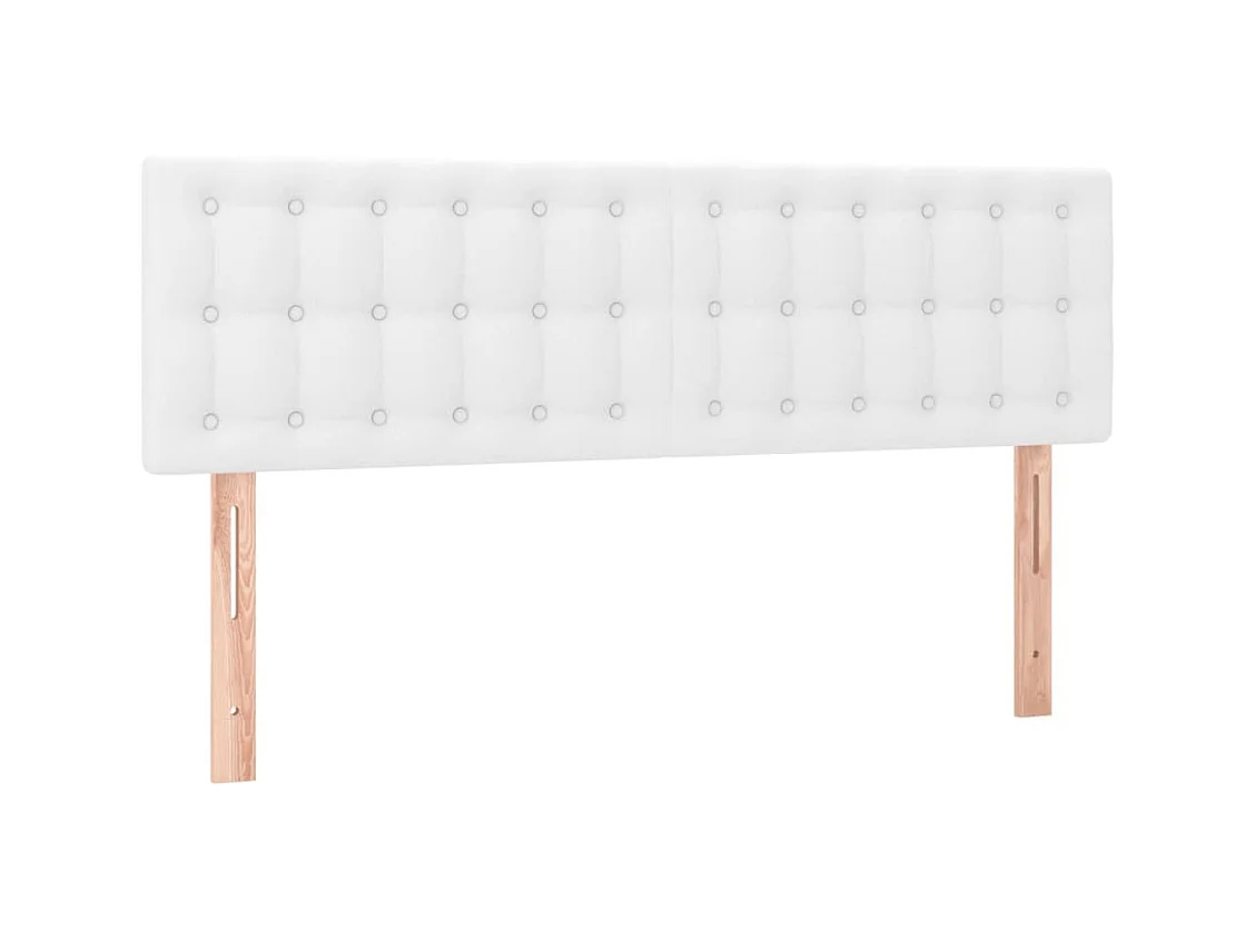 Tête de lit à LED Blanc 144x5x78/88 cm Similicuir