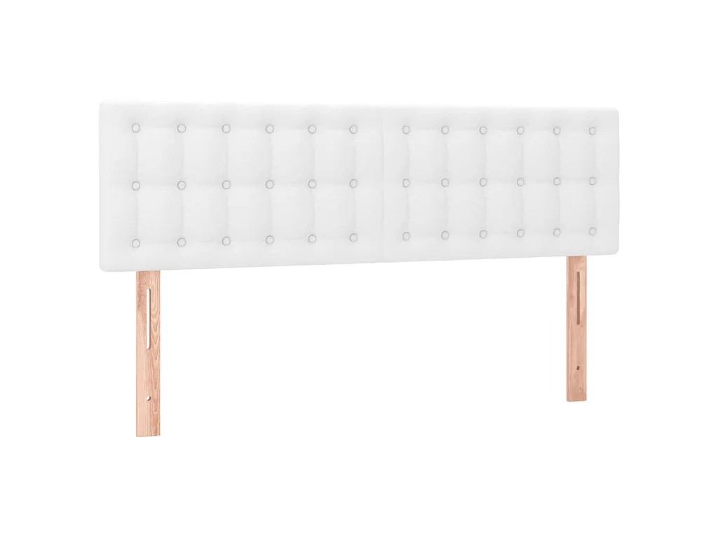 Hoofdbord LED 144x5x78/88 cm kunstleer wit