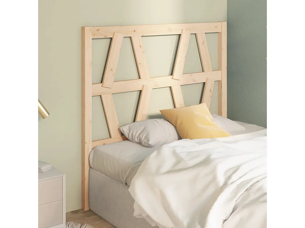 Testiera per Letto 81x4x100 cm in Legno Massello di Pino