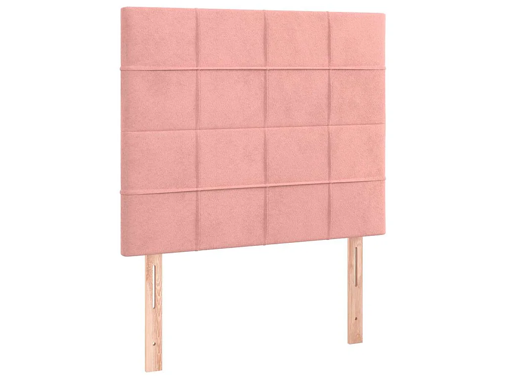 Tête de lit à LED Rose 90x5x118/128 cm Velours