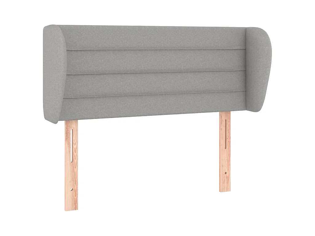 Tête de lit avec oreilles Gris clair 83x23x78/88 cm Tissu