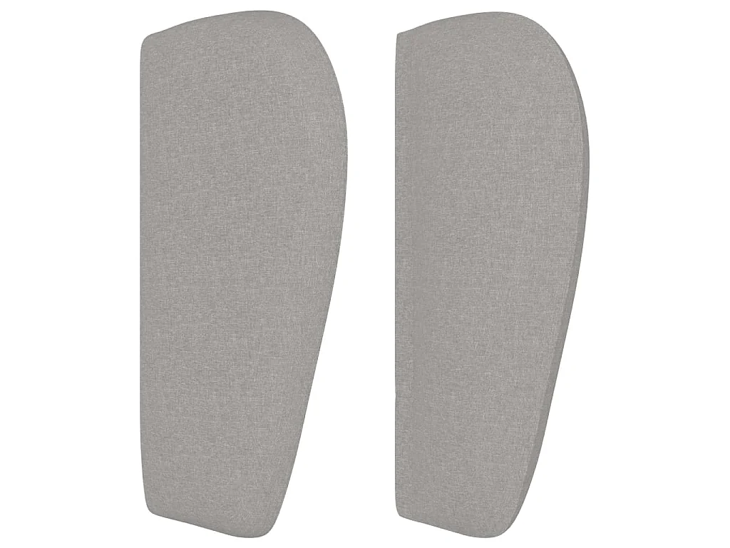 Tête de lit avec oreilles Gris clair 83x23x78/88 cm Tissu