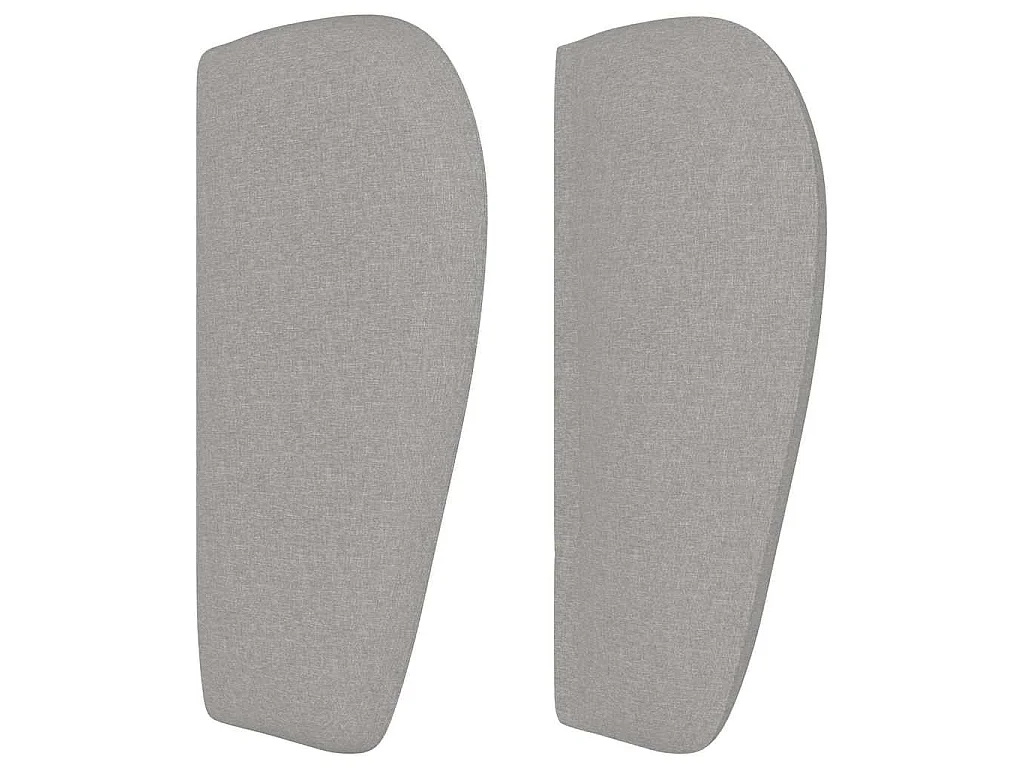 Tête de lit avec oreilles Gris clair 83x23x78/88 cm Tissu