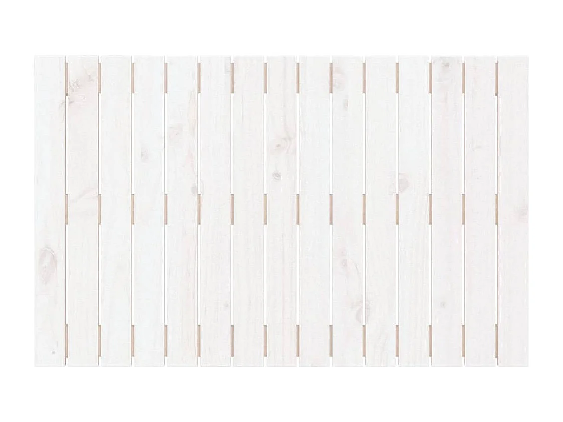 Wand-Kopfteil Weiß 95,5x3x60 cm Massivholz Kiefer
