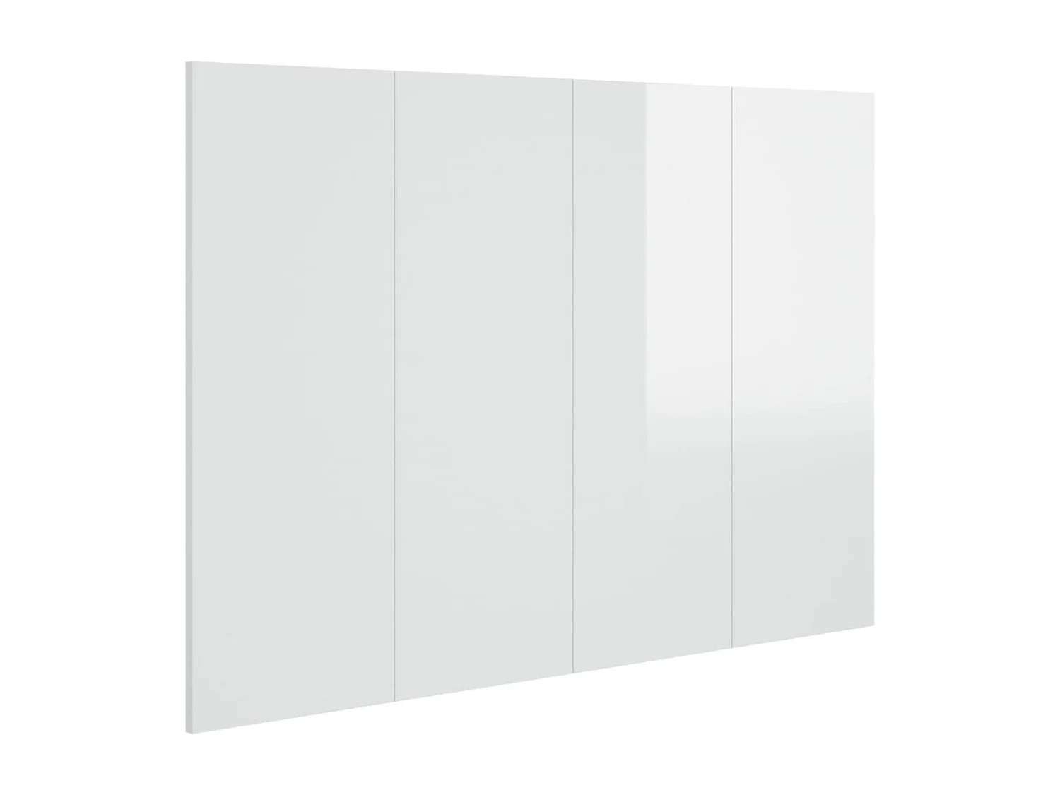 Tête de lit Blanc brillant 120x1,5x80 cm Bois d'ingénierie