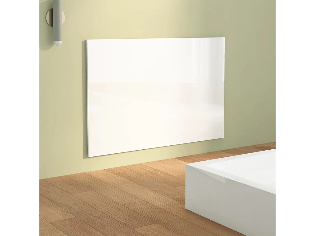 Tête de lit Blanc brillant 120x1,5x80 cm Bois d'ingénierie