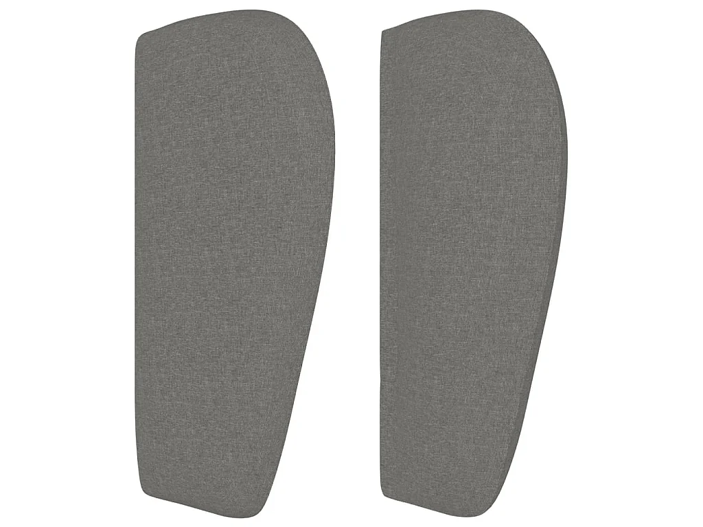 Cabeceira de cama c/ abas tecido 103x23x78/88cm cinzento-escuro
