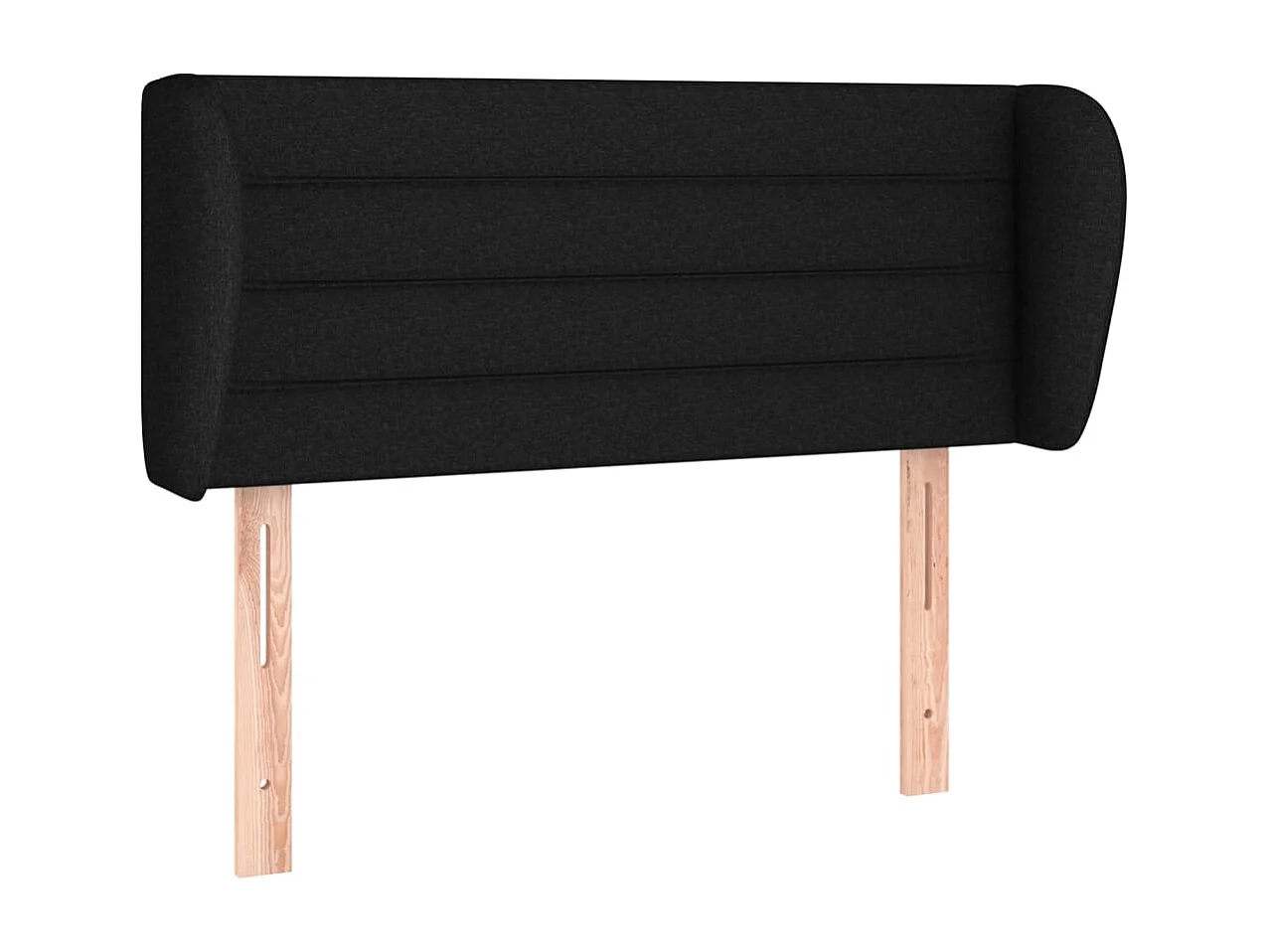 Tête de lit avec oreilles Noir 83x23x78/88 cm Tissu