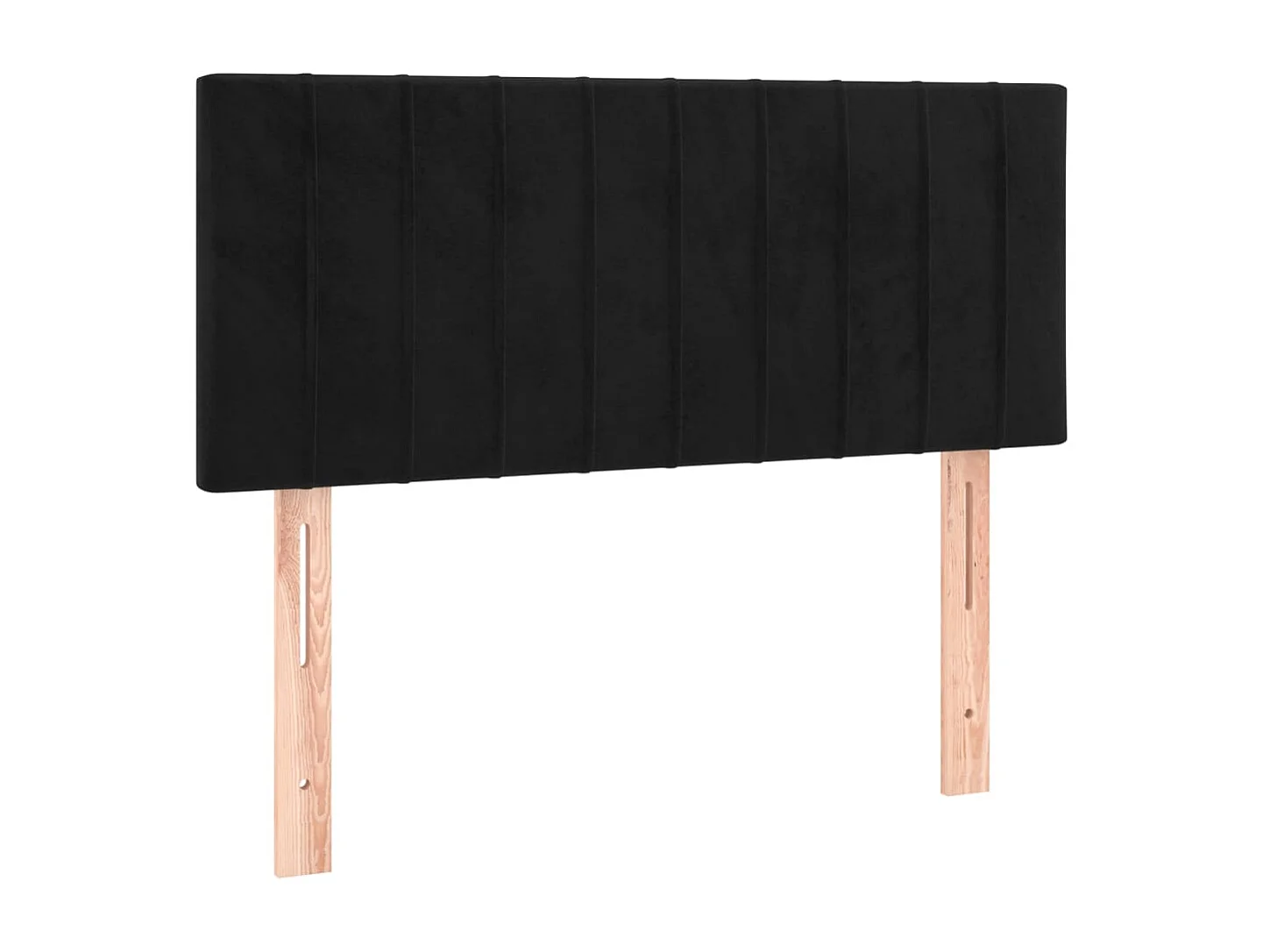 Tête de lit à LED Noir 100x5x78/88 cm Velours
