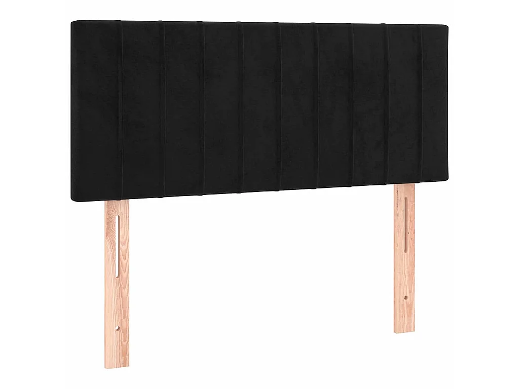 LED Kopfteil Schwarz 100x5x78/88 cm Samt