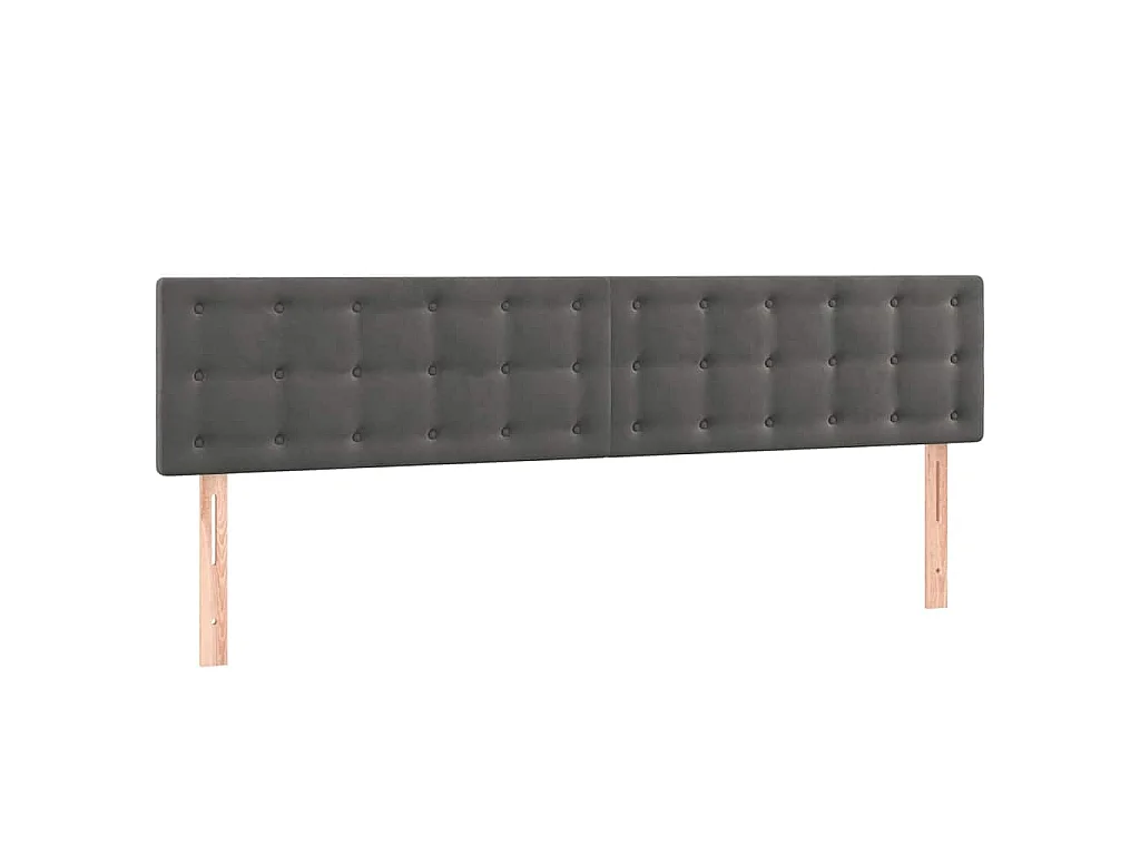 Tête de lit à LED Gris foncé 180x5x78/88 cm Velours