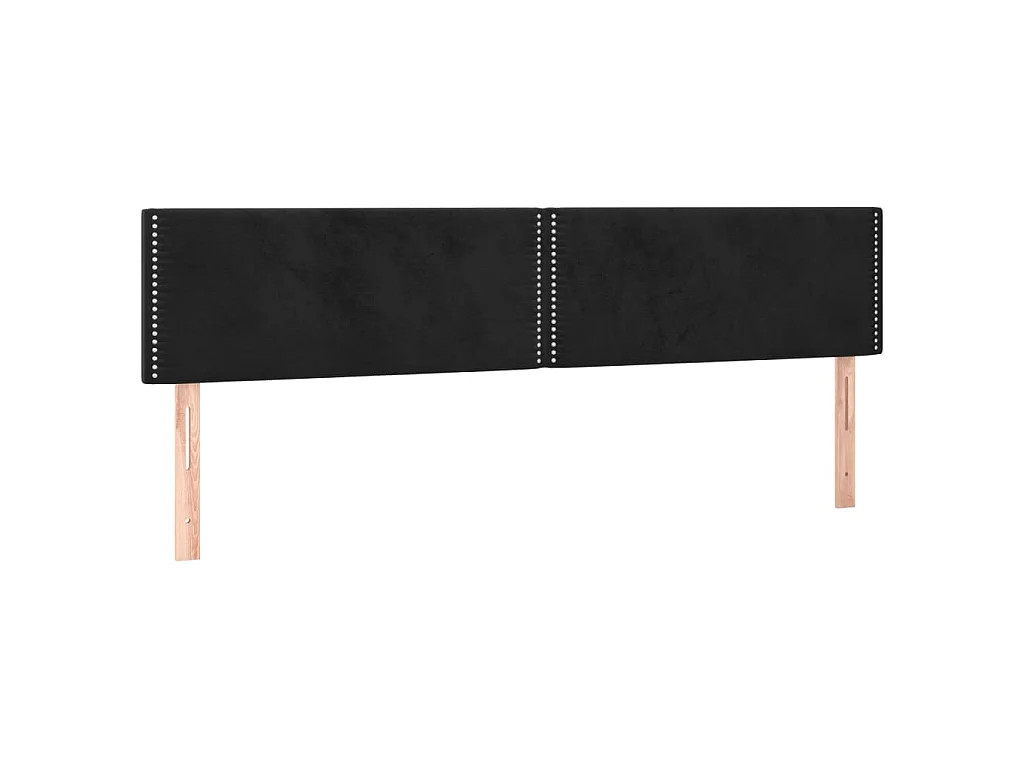 Tête de lit à LED Noir 180x5x78/88 cm Velours
