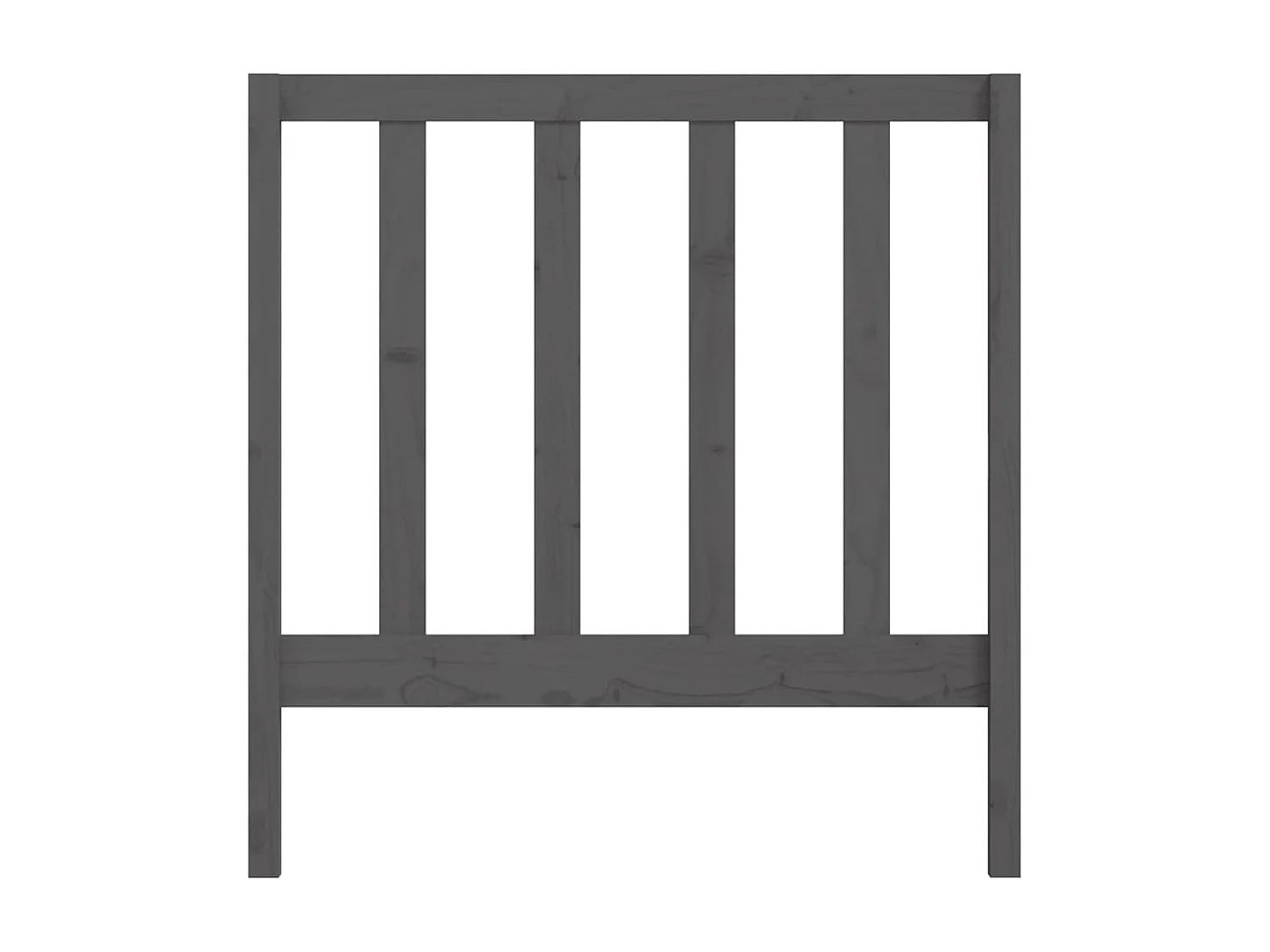 Hoofdbord 106x4x100 cm massief grenenhout grijs