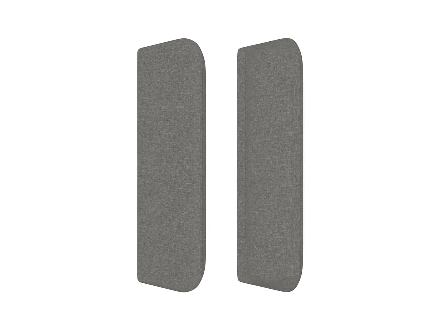 Cabeceira de cama c/ abas tecido 83x16x78/88 cm cinzento-escuro