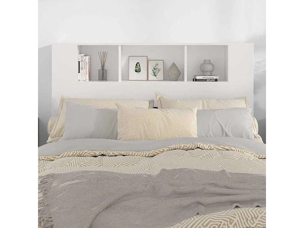Armário de cabeceira 140x18,5x104,5 cm branco