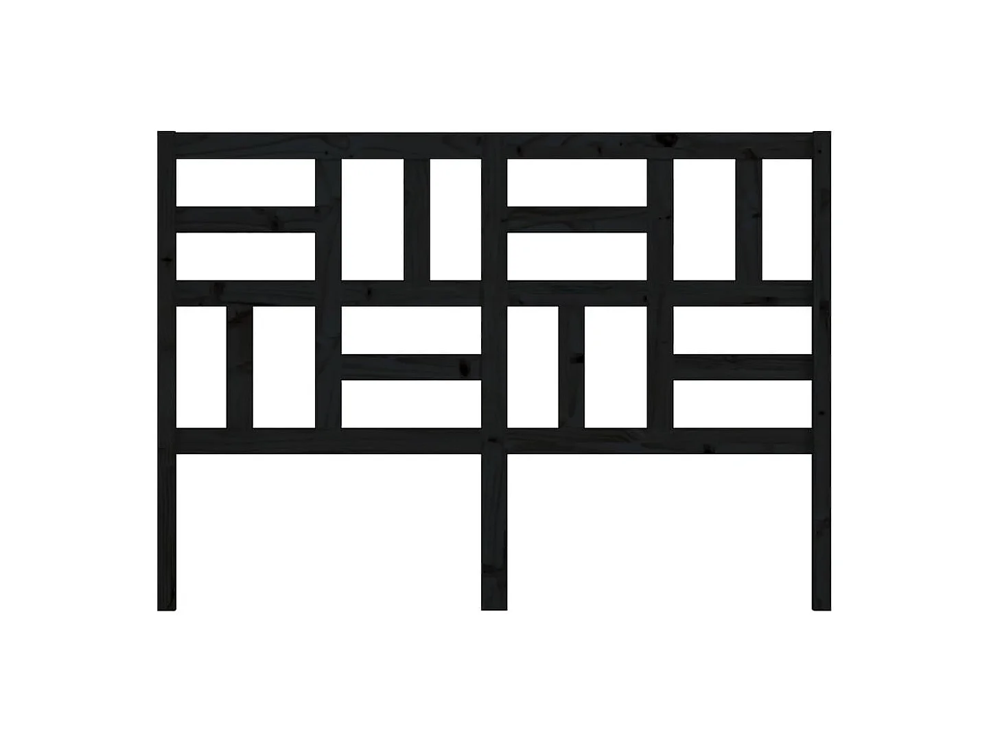 Cabeceira de cama 126x4x104 cm pinho maciço preto