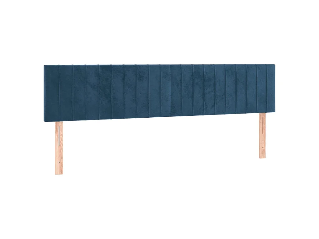 Testiera a LED Blu Scuro 200x5x78/88 cm in Velluto
