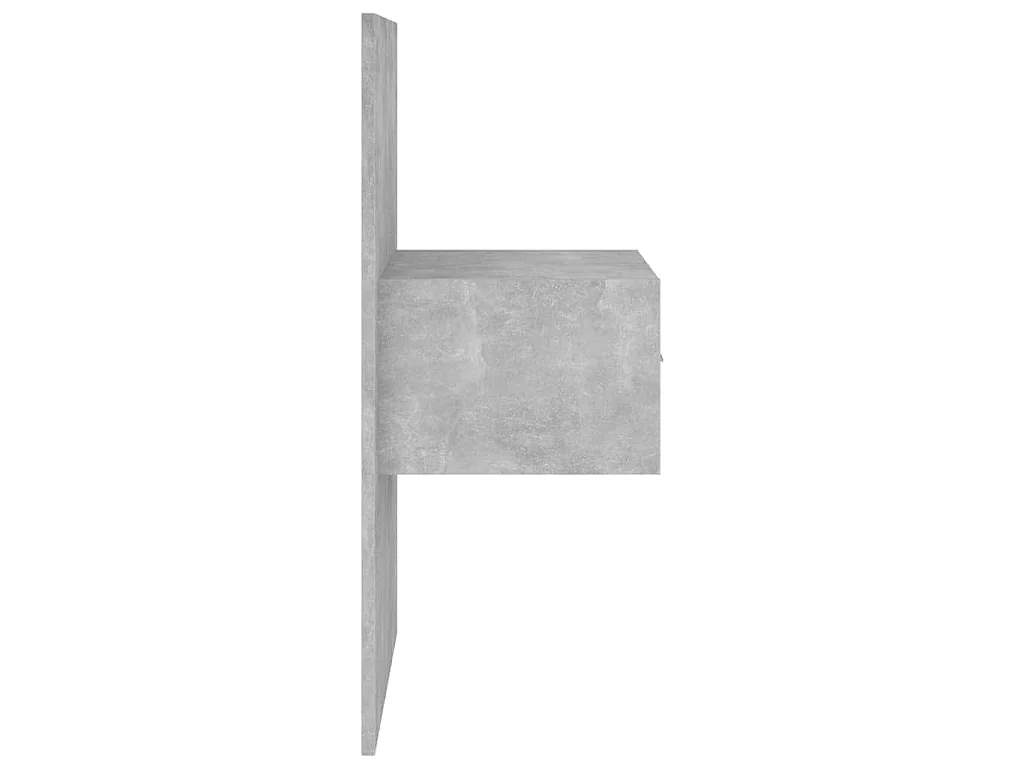 Testiera Letto con Comodini in Legno Multistrato Grigio Cemento