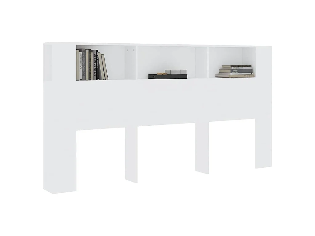 Hoofdbordkast 200x18,5x104,5 cm wit