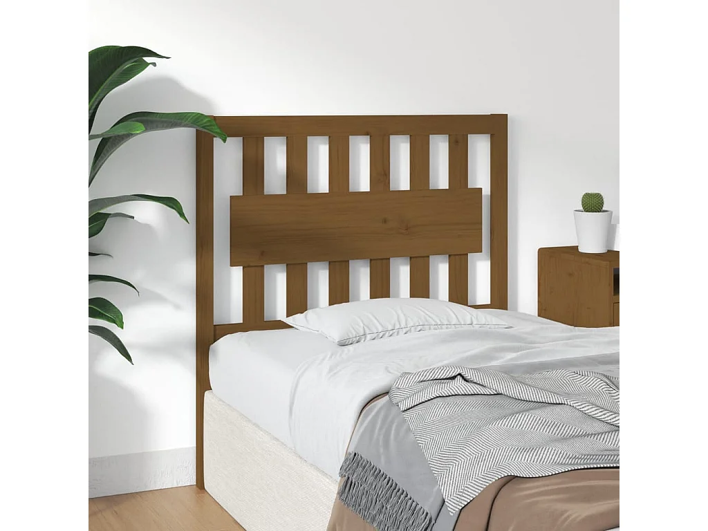 Tête de lit Marron miel 95,5x4x100 cm Bois massif de pin