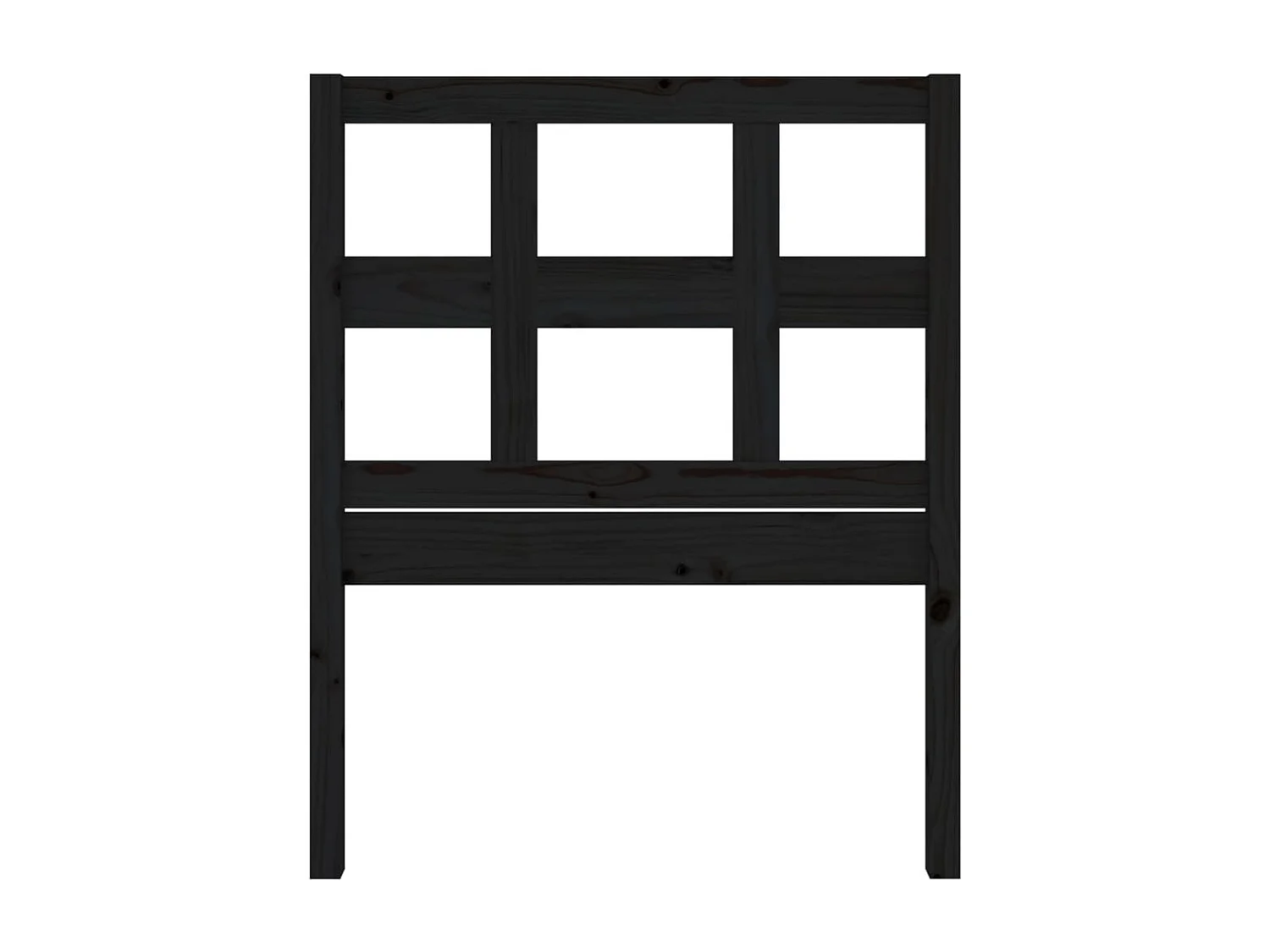 Cabeceira de cama 95,5x4x100 cm pinho maciço preto