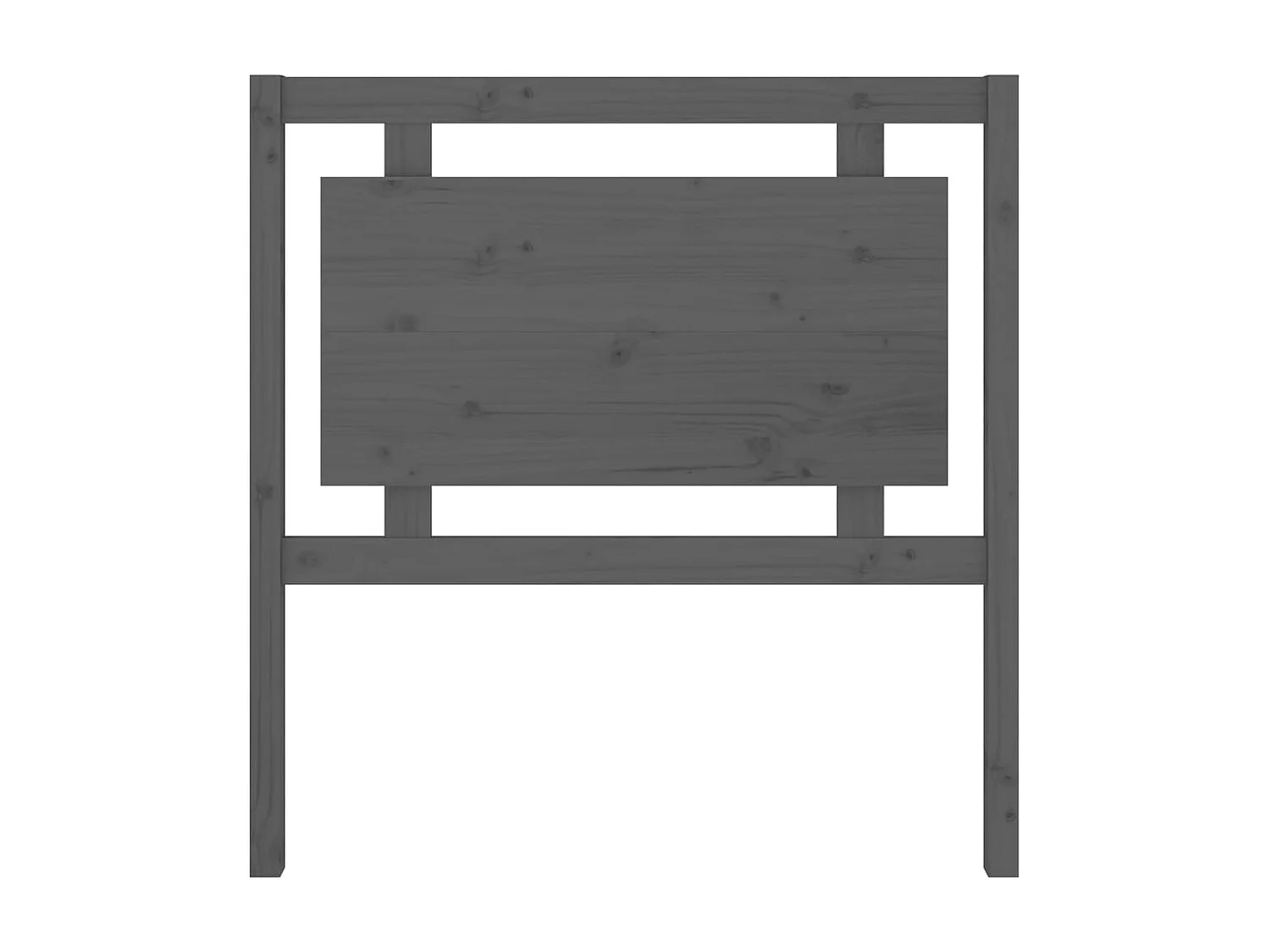 Testiera per Letto Grigia 95,5x4x100 cm Legno Massello di Pino