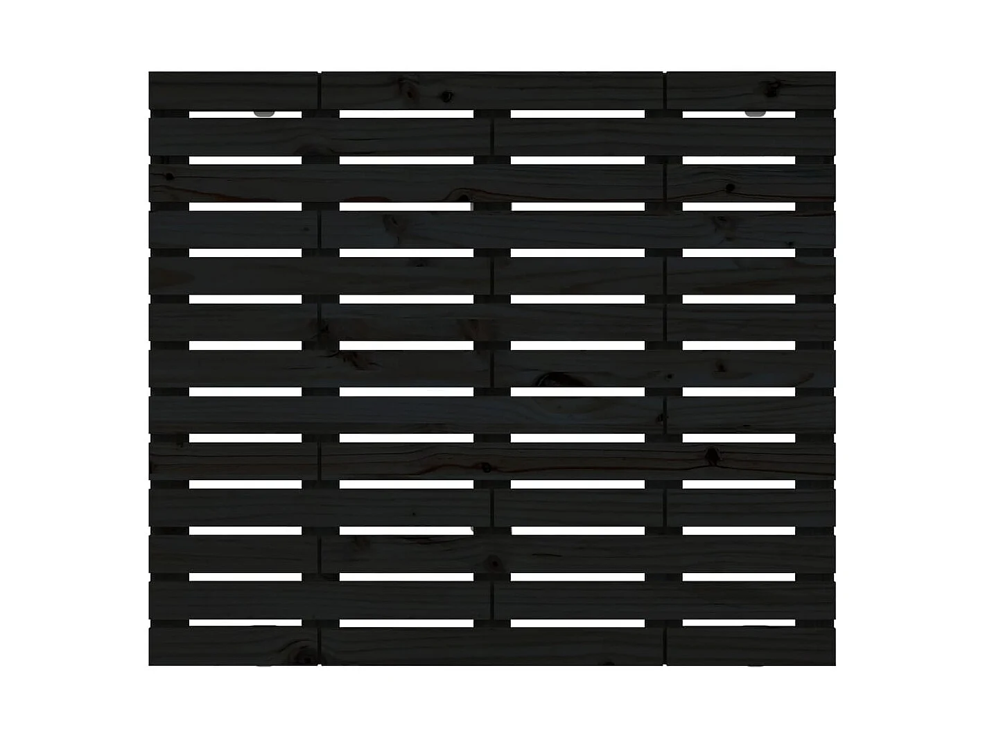 Tête de lit murale Noir 126x3x91,5 cm Bois massif de pin