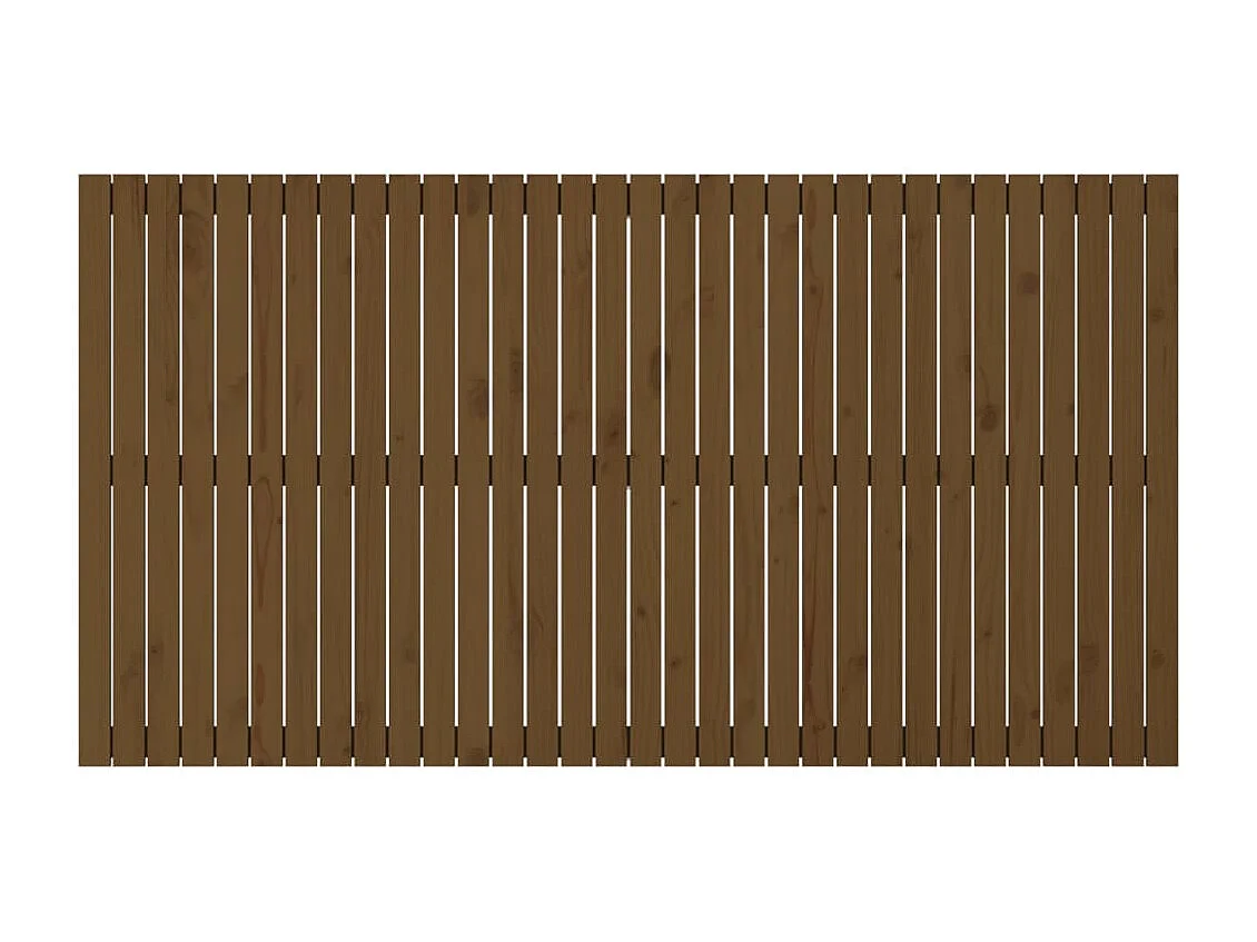Tête de lit murale Marron miel 204x3x110 cm Bois massif de pin