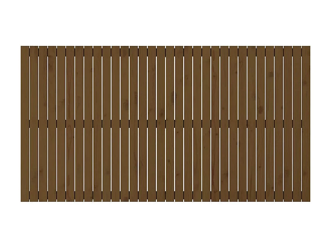 Tête de lit murale Marron miel 204x3x110 cm Bois massif de pin