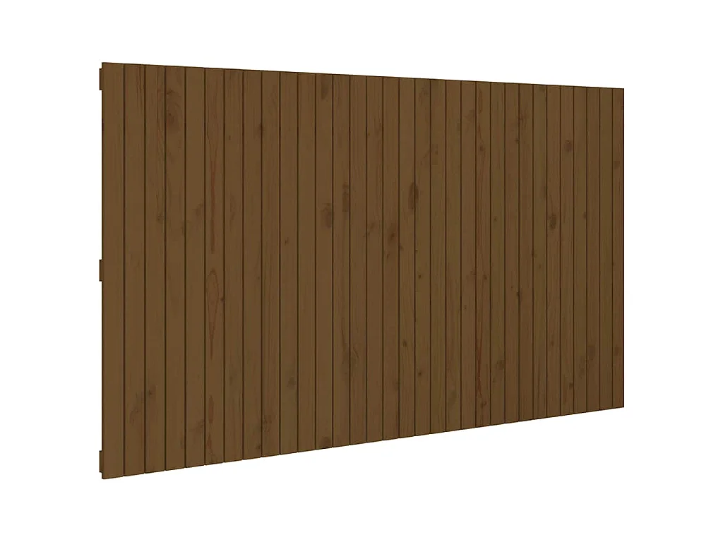 Wand-Kopfteil Honigbraun 204x3x110 cm Massivholz Kiefer
