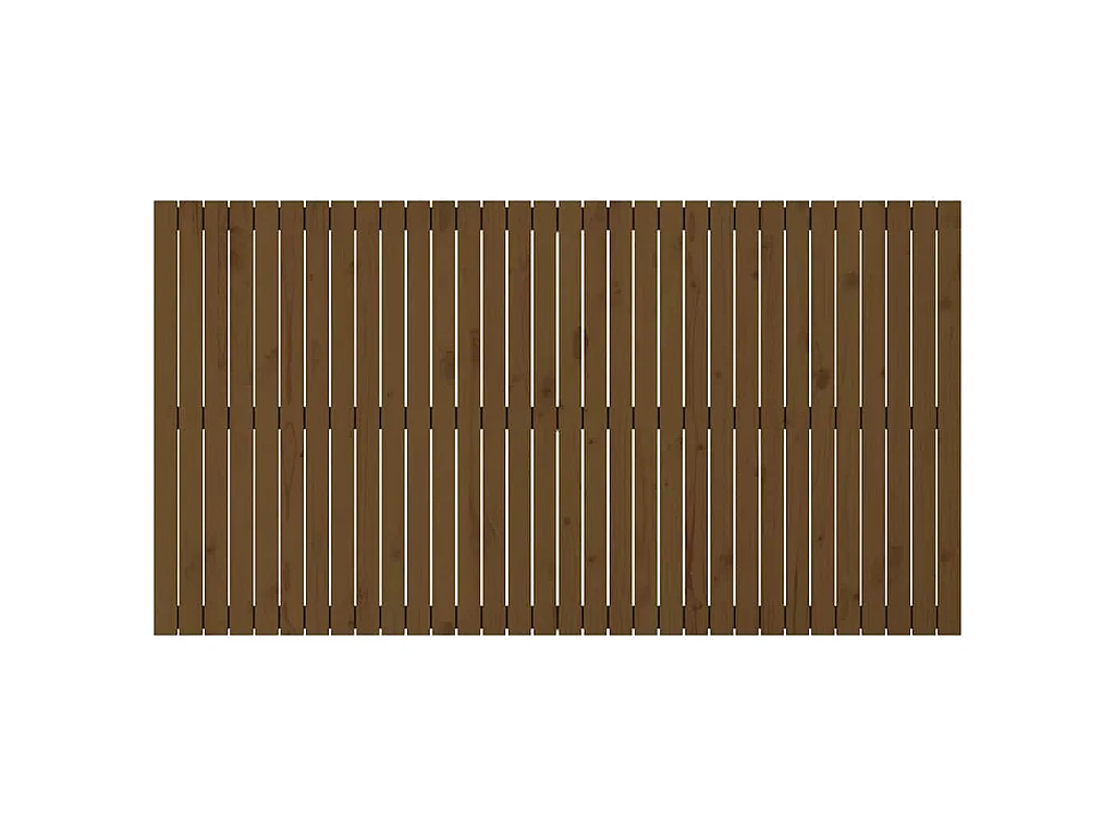 Wand-Kopfteil Honigbraun 204x3x110 cm Massivholz Kiefer