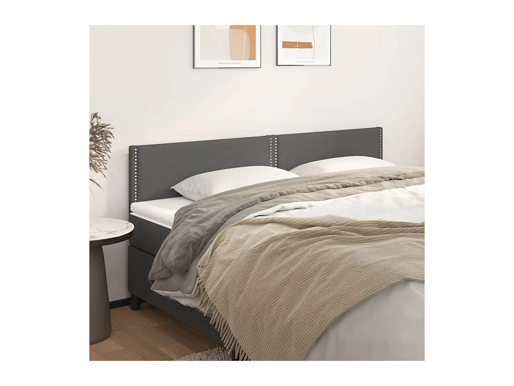 Têtes de lit 2 pcs Gris 90x5x78/88 cm Similicuir