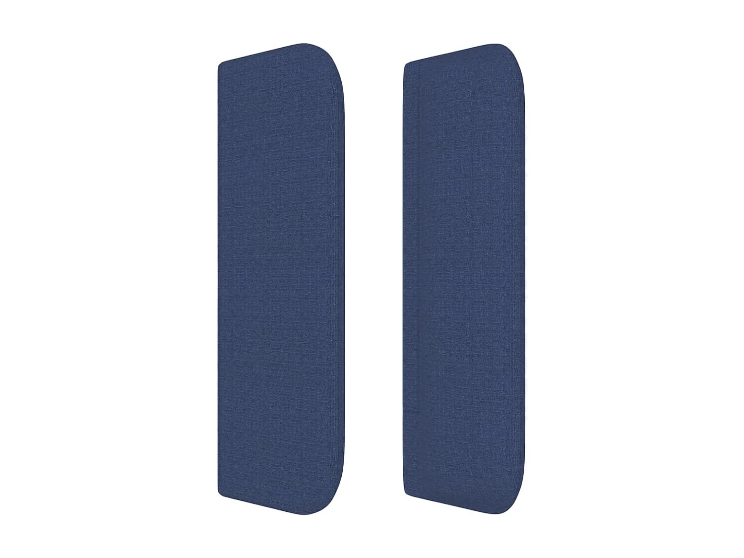 Hoofdbord met randen 163x16x78/88 cm stof blauw