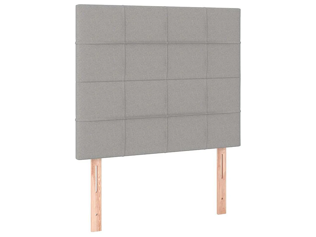 Tête de lit Gris clair 100x5x118/128 cm Tissu