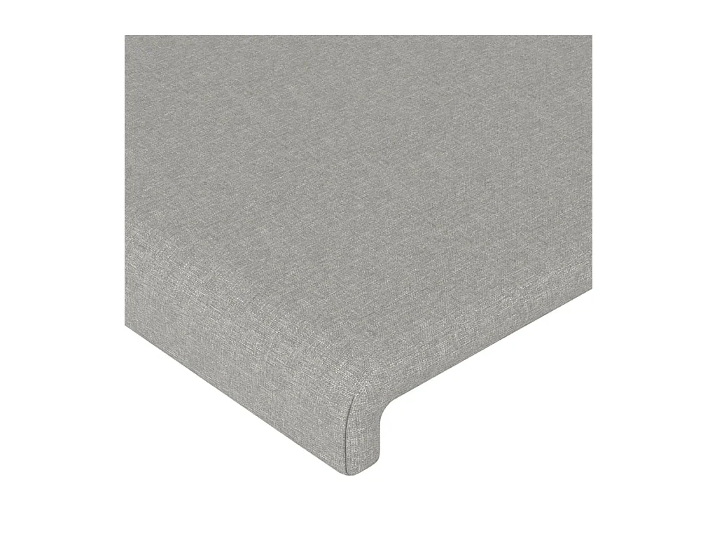 Tête de lit avec oreilles Gris clair 93x23x118/128 cm Tissu