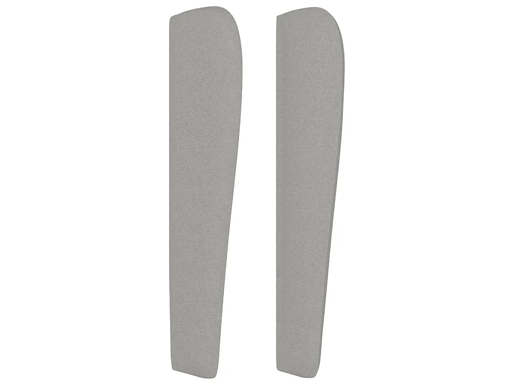 Tête de lit avec oreilles Gris clair 93x23x118/128 cm Tissu