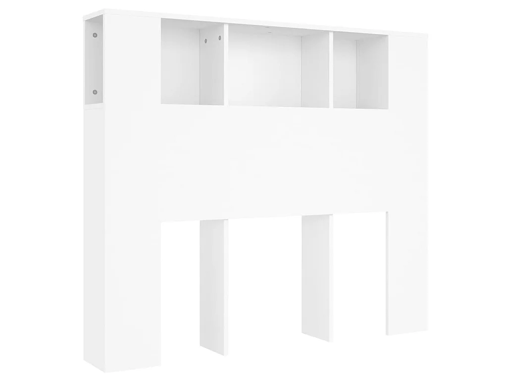 Mobiletto con testiera bianco 120x18,5x102,5 cm