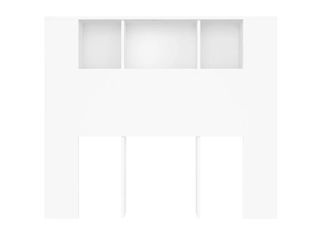 Mobiletto con testiera bianco 120x18,5x102,5 cm