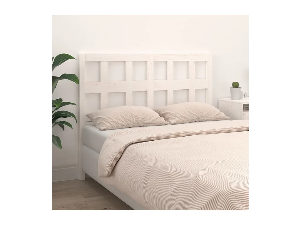 Tête de lit Blanc 165,5x4x100 cm Bois massif de pin