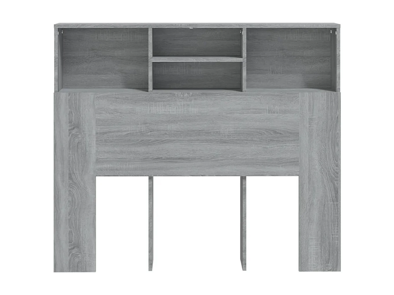 Kopfteil mit Ablagen Grau Sonoma 120x19x103,5 cm