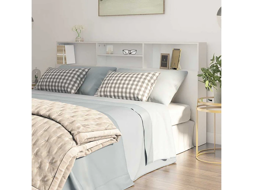 Mueble cabecero blanco 200x19x103,5 cm