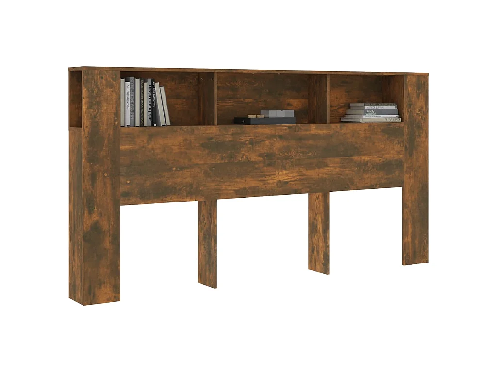 Hoofdbordkast 200x18,5x104,5 cm gerookt eikenkleurig