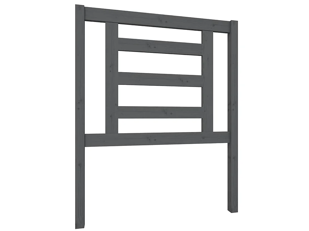 Tête de lit Gris 81x4x100 cm Bois massif de pin