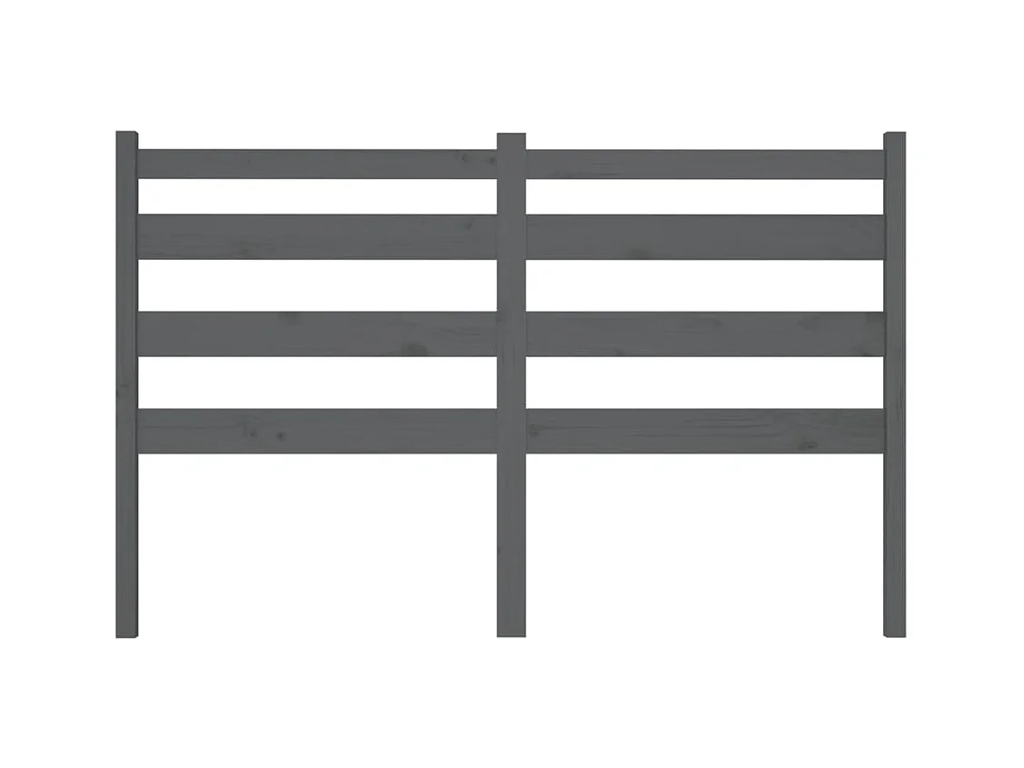 Tête de lit Gris 156x4x100 cm Bois massif de pin