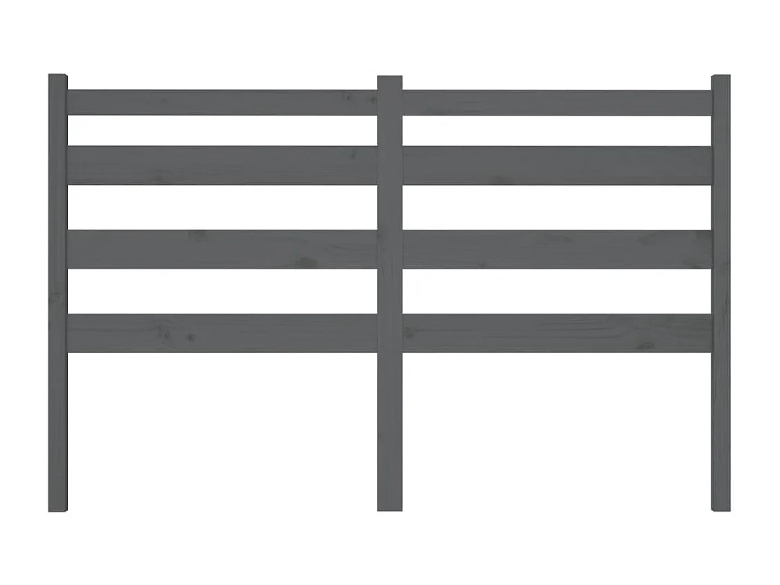 Tête de lit Gris 156x4x100 cm Bois massif de pin