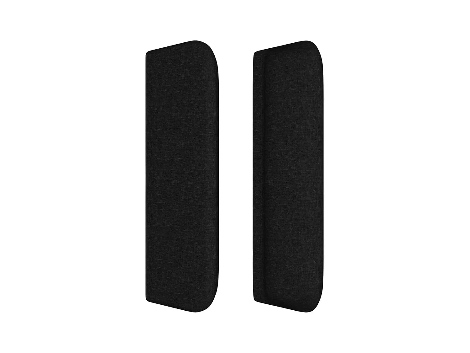 Tête de lit avec oreilles Noir 83x16x78/88 cm Tissu